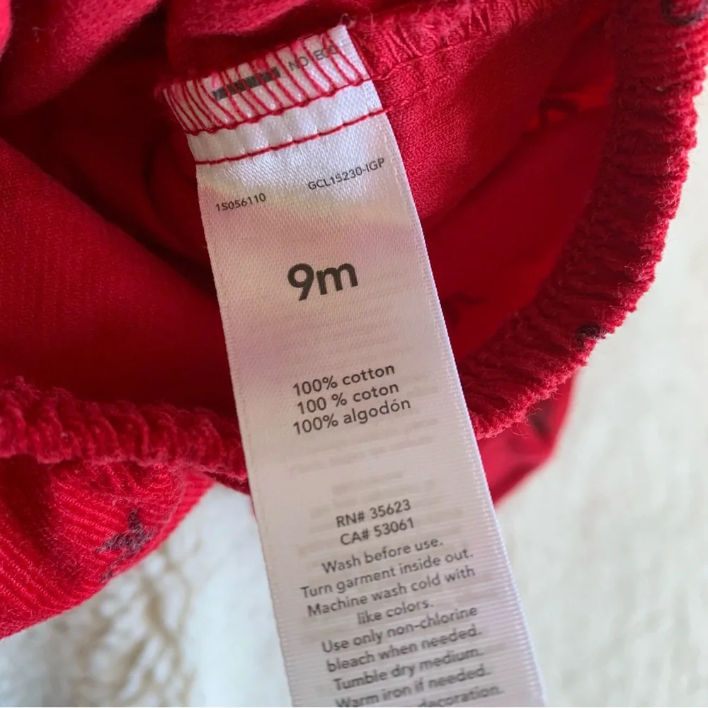 Carter's Corduroy‎ Christmas Bows Baby Romper Size 9 months